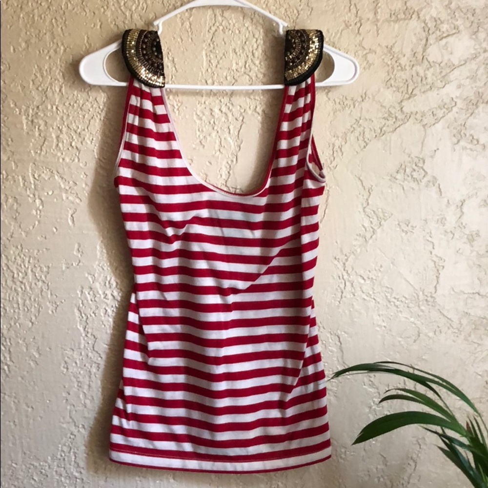 Red/white strip Kardashian’s kollection tank top